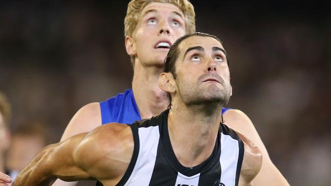 Collingwood ruckman Brodie Grundy has lifted optimism for Adelaide to make a play for his signature by declaring his willingness to consider a return to SA as he prepares to sign a big contract in the next 12 months. Picture: Michael Klein.