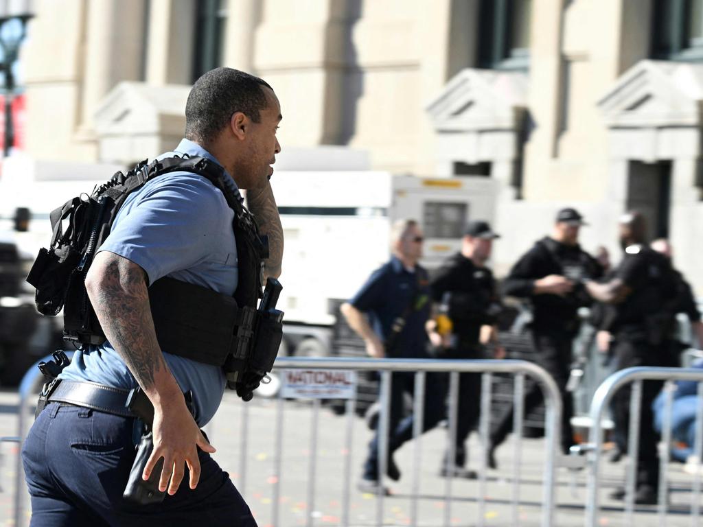 The shooting occurred at the end of the parade. Picture: Andrew Caballero-Reynolds/AFP