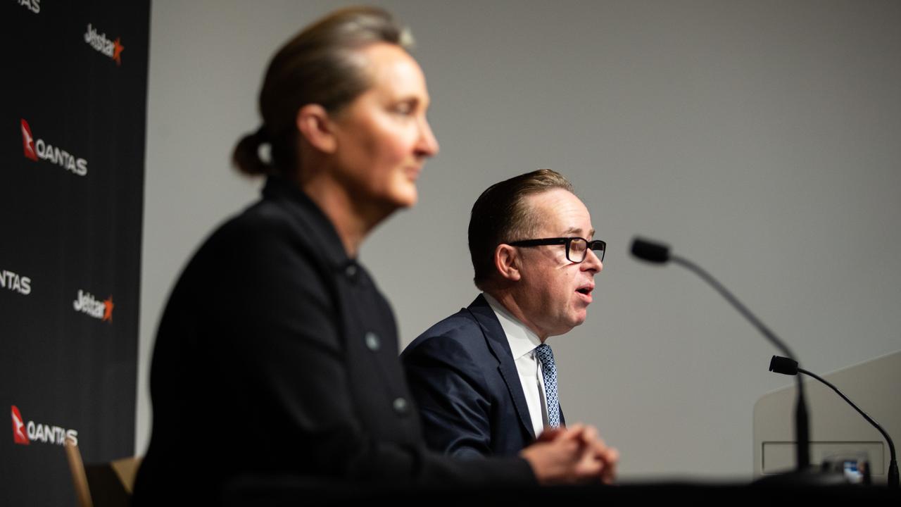 While discussing the Qantas Group’s full year results last week, CEO Alan Joyce said there were $370 million in unclaimed travel credits, which was later confirmed to not include $100 million in Jetstar credits or an unknown number of international customers. Picture: NCA NewsWire / Christian Gilles