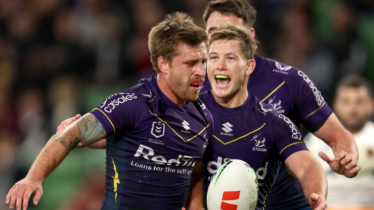 Maroons stars Cameron Munster and Harry Grant have fired a warning shot to NSW, coming into form on the eve of the Origin series. Picture: Getty Images.