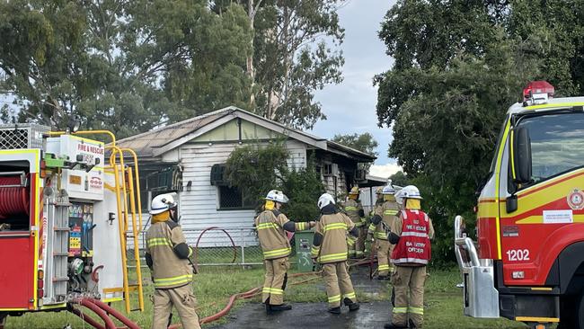 Dalby house fire. Picture: Emily Devon