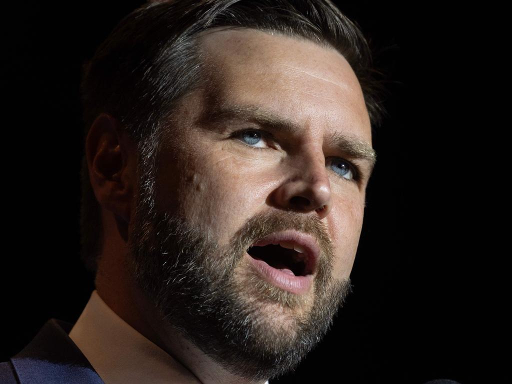 JD Vance speaks during a campaign rally at Middletown High School on July 22, 2024 in Middletown, Ohio. Picture: Scott Olson/Getty/AFP