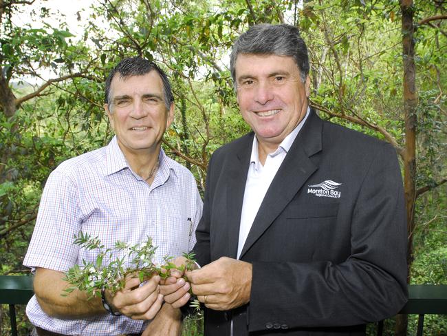 Moreton Bay Regional Council Deputy Mayor Mike Charlton (left) and Mayor Allan Sutherland. 