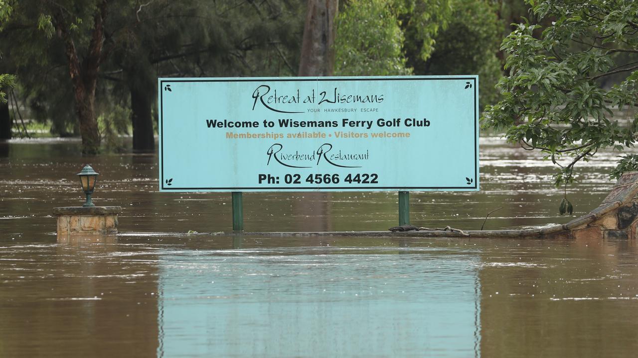 Wisemans Ferry Gold Club has been submerged. Picture: John Grainger