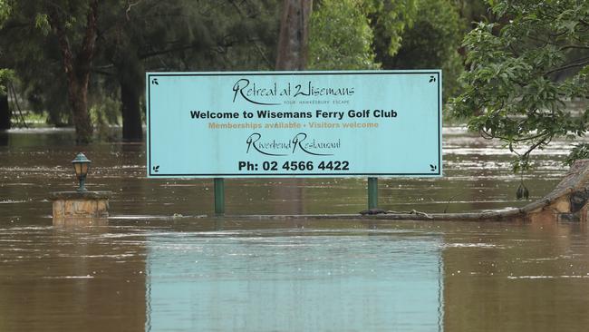 Wisemans Ferry Gold Club has been submerged. Picture: John Grainger