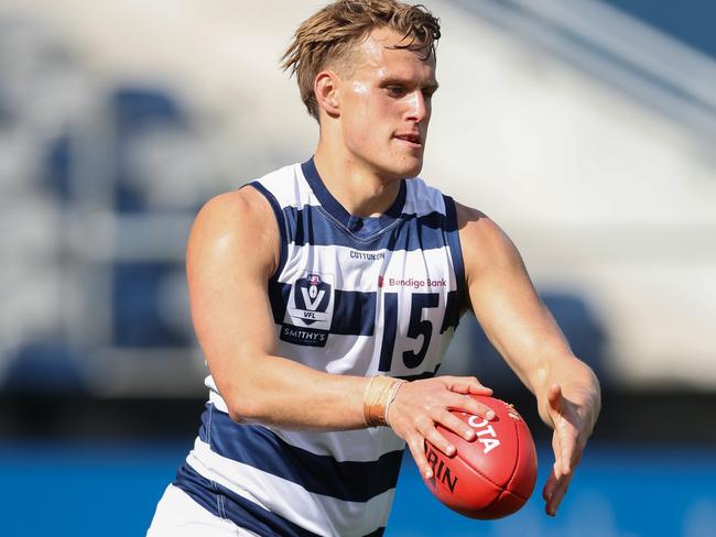 George Stevens during last year’s VFL finals series. Picture: Rob Lawson/AFL Photos