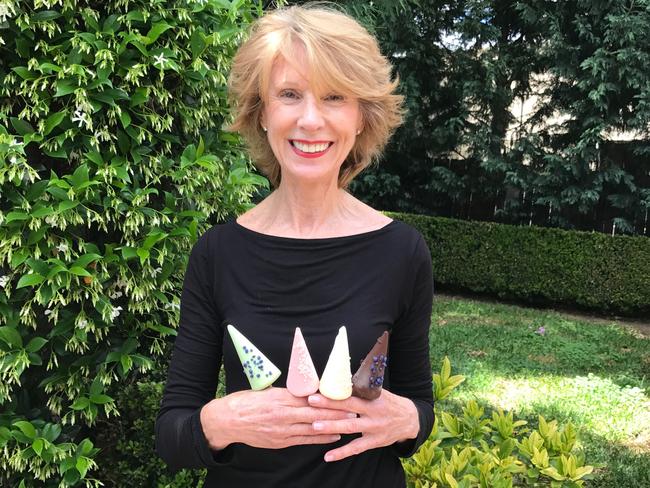 One of Glacé Ice Cream and Sorbet owner Marilyn Lean holding some of her sweet creations. Picture: Jenifer Jagielski