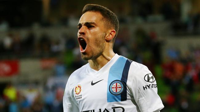 Melbourne City has re-signed Anthony Caceres. Picture: George Salpigtidis