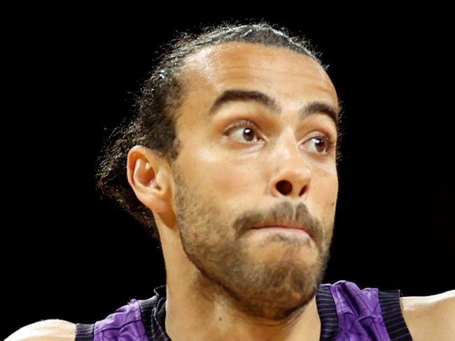 SYDNEY, AUSTRALIA - OCTOBER 27: Xavier Cooks of the Kings in action during the round six NBL match between Sydney Kings and New Zealand Breakers at Qudos Bank Arena, on October 27, 2024, in Sydney, Australia. (Photo by Mark Metcalfe/Getty Images)