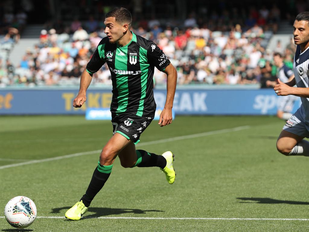 Western United teenager Jerry Skotadis impressed against Victory in his A-League debut last week. Picture: Getty Images