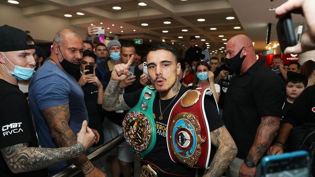 Promoters are reportedly close to finalising Kambosos’ maiden world-title defence against Devin Haney. Picture: Getty Images.