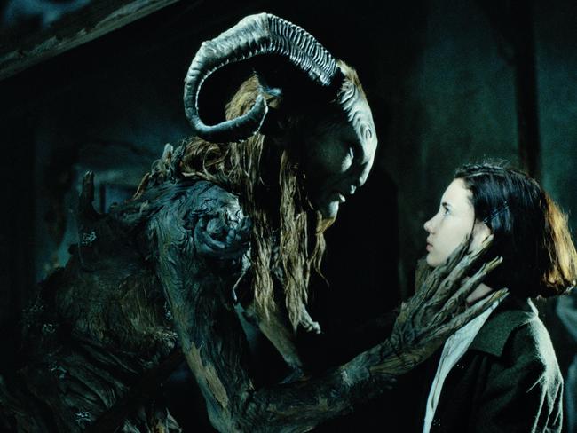 19/12/2006 ARTS: Ofeila (Ivana Baquero, left) in the underground labyrinth where she discovers Pan (Doug Jones), who sets her three tasks, in a scene from Guillermo del Toro's |Pan's Labyrinth|. In cinemas January 18.For more information, contact Hopscotch Films on (02) 9319 0233.