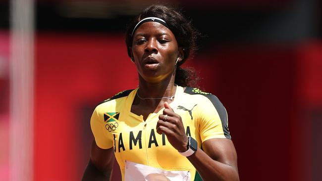 Shericka Jackson missed out after a lazy run. Picture: Getty Images