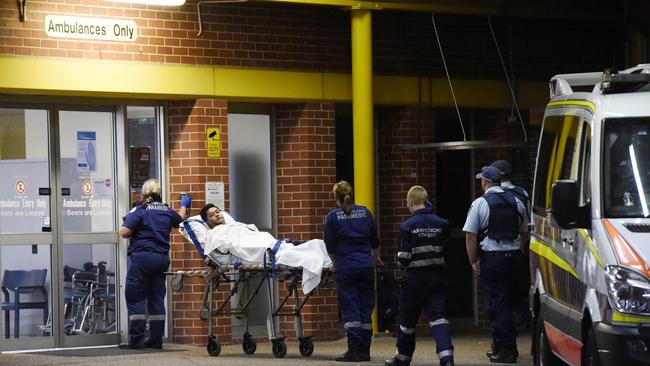 A man is admitted to the emergency department of Fairfield Hospital. Picture: Gordon McComiskie