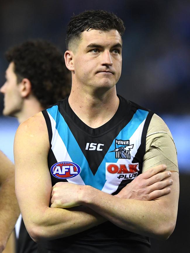 Tom Rockliff after the round 22 match against North Melbourne. Picture: Getty Images