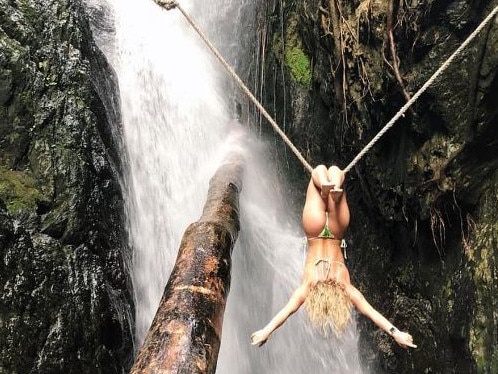 Signs marking a Cairns waterfall as a no-swim zone are under scrutiny after a 20-year-old tourist tragically drowned. Picture: Instagram