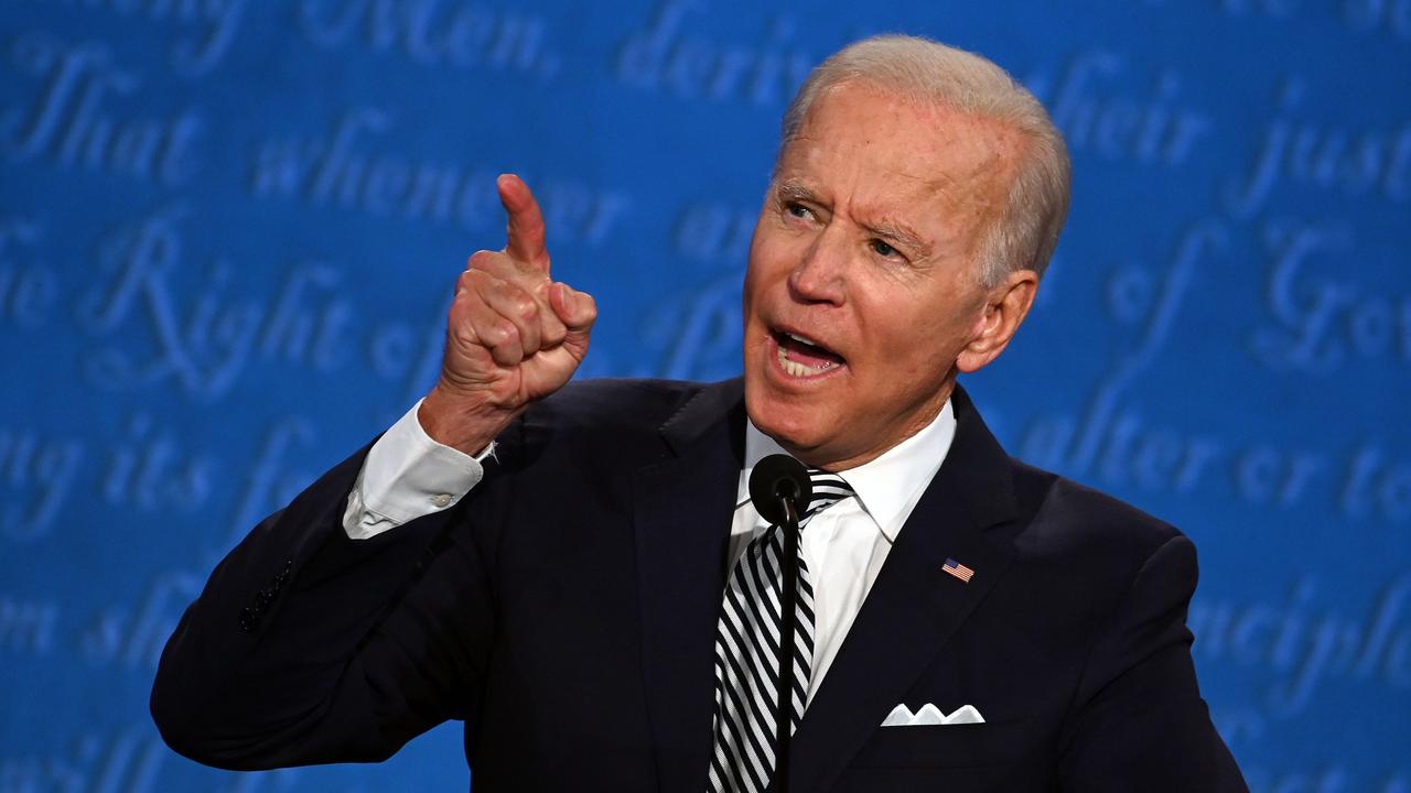 Joe Biden said Donald Trump’s behaviour was a ‘national embarrassment’. Picture: Jim Watson/AFP