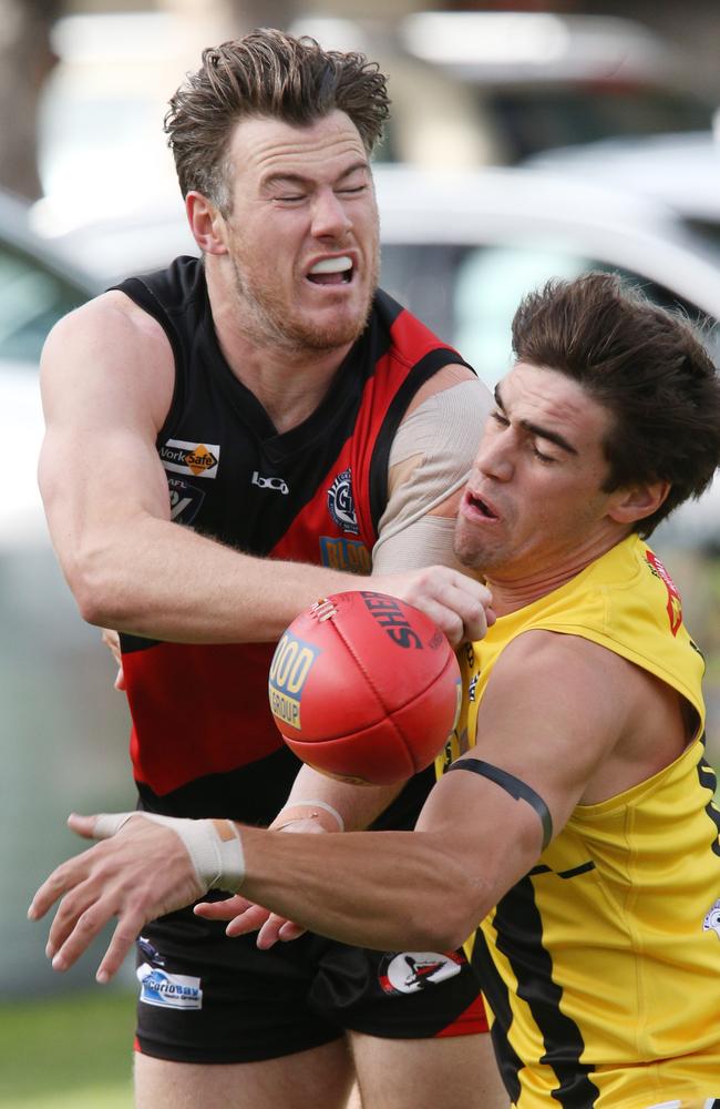 Football GFL: Newtown &amp; Chilwell v Colac Newtown &amp; Chilwell 18 Matthew Boag and Colac 16 Jack Melican Picture: Mark Wilson