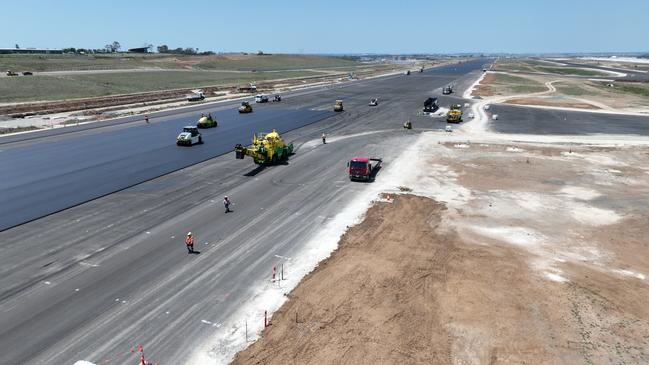 Surface construction of the Western Sydney Airport runway. Picture: Supplied.