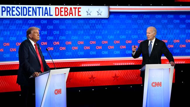 Biden’s debate with Donald Trump on June 27 made his mental acuity an insurmountable issue, as he was seen searching for words and unable to complete his thoughts on live television. Picture: AFP