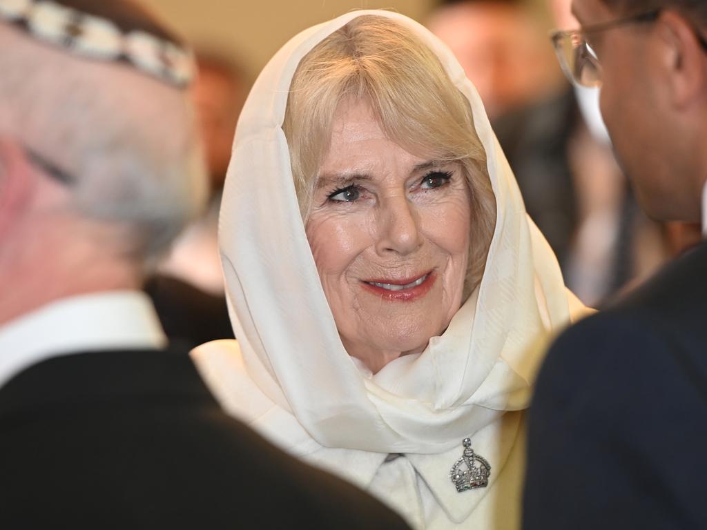 Camilla, Queen Consort meet members of the public during a visit to the Bangladeshi community of Brick Lane in London. Picture: Getty Images