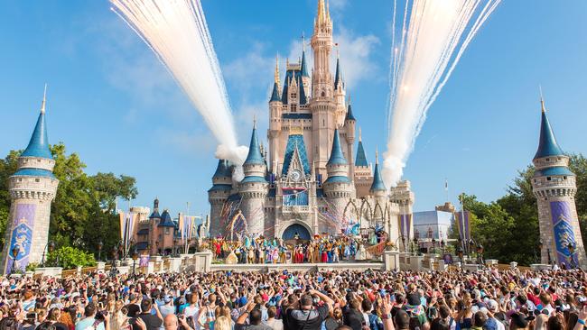 Platt took his daughter out of school to visit Disney World in Florida. Picture: Jacqueline Nell