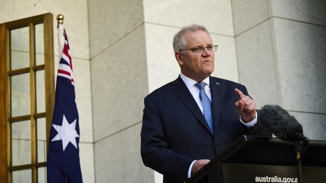 Prime Minister Scott Morrison has said the government will not mandate vaccines across large sections of the workforce. Picture: Getty Images