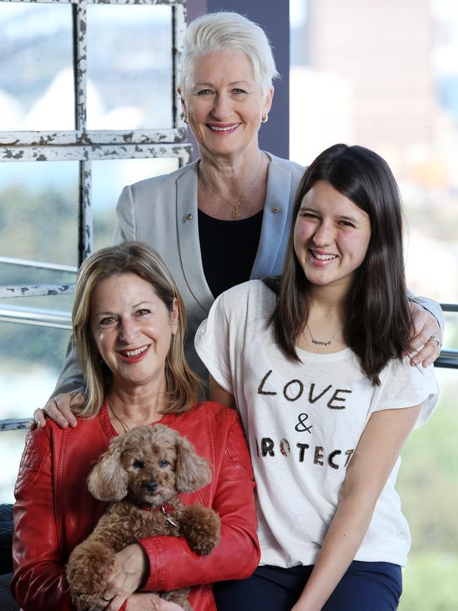 Jacki Stricker-Phelps with Dr Phelps and daughter Gabi, who was the first non-relative adoption in NSW to a same-sex couple.