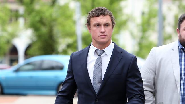 Canberra Raiders player Jack Wighton at ACT Magistrates Court in Canberra. Picture Kym Smith