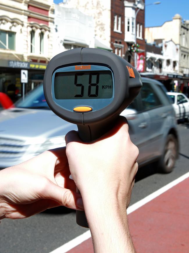 It was a similar story in Paddington where cars were clocked driving well above 40km/h. Picture: Toby Zerna