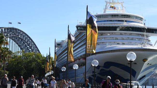 The decision to allow passengers off the ship is the subject of the inquiry. Picture: AAP Image/Dean Lewins