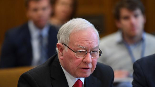 Independent Commissioner Against Corruption commissioner Bruce Lander at Parliament House during a crime and public integrity committee hearing. David Mariuz/AAP