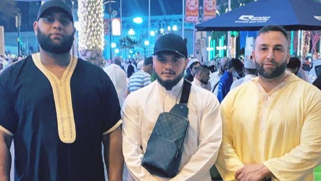 Masood Zakaria (on holiday with friends Ali "Ay Huncho" Younes and Murat Gulasi in 2019) went on the run to Turkey last year after becoming aware of an impending warrant for his arrest.