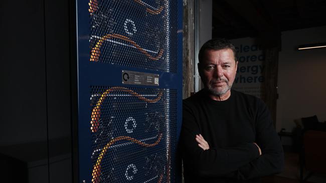 Brain Craighead, chief executive at Energy Renaissance, says the government should only allow batteries that are ‘certified as 100 per cent Australian cyber secure’. Picture: John Feder/The Australian.