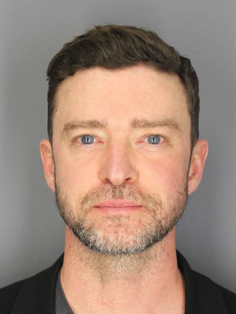 Justin Timberlake was arrested and arraigned on June 18 on charges of driving while intoxicated. Picture: AFP/Sag Harbour Police Department