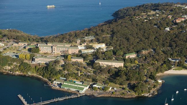 An aerial photo of the navy base.