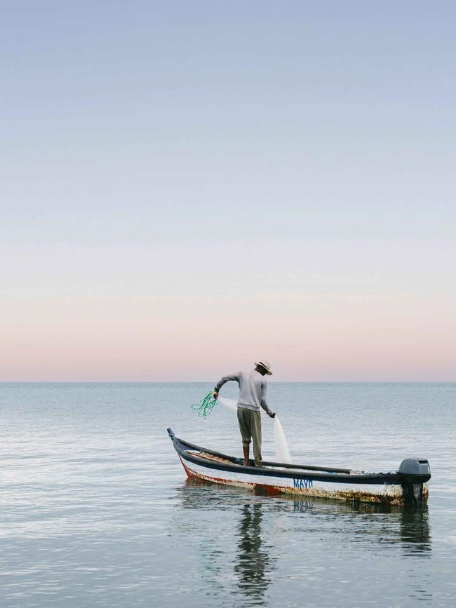 A fisherman at Baru Island.