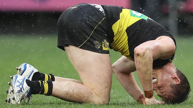 Dylan Grimes suffered an ankle injury on the weekend. Picture: Getty Images