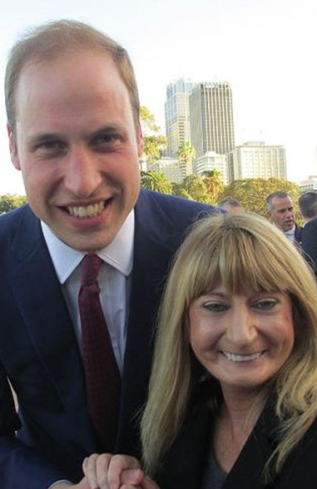 Nina Kiwarkis, a 52-year-old woman from Sydney, managed to get a selfie with Prince William back in 2014. Picture: Supplied.