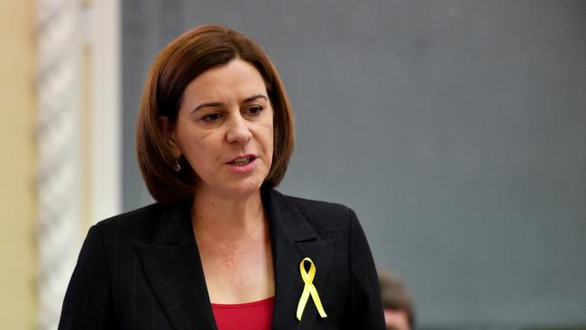 Queensland Opposition Leader Deb Frecklington said the Bill’s aim was to create a political wedge. Picture: AAP/Darren England