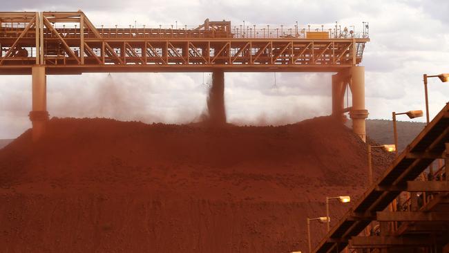 If it wasn’t for iron ore exports to China, Australia’s economy would be in serious trouble. Picture: Brendon Thorne