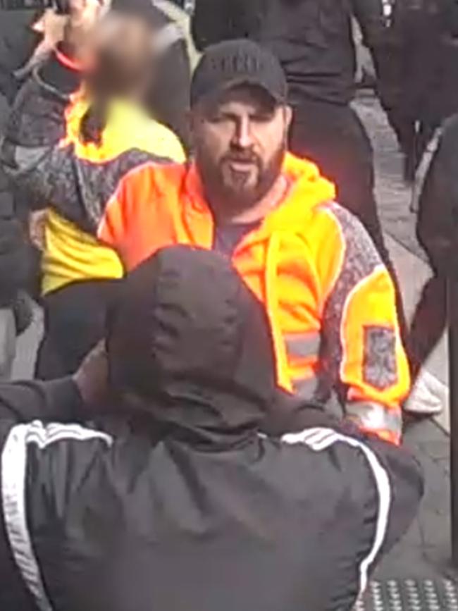 Police have released images of men who were seen near the protest last month.