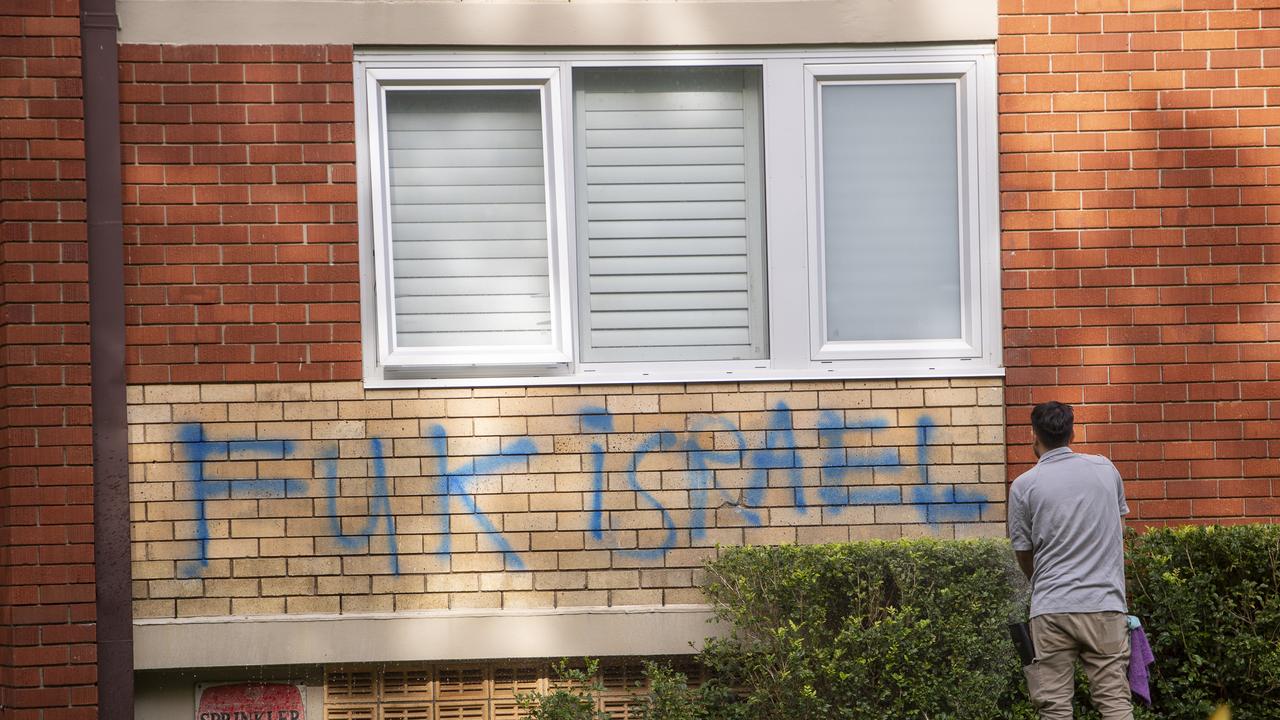 An apartment was also vandalised. Picture: NewsWire / Jeremy Piper