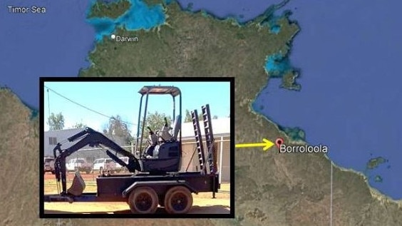 The excavator theft is believed to be linked to suspects in the Task Force Southern investigation. Picture: SA Police