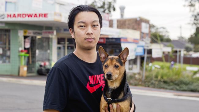 Edwin Concubierta and his dog, Rusty, were attacked by a dog in Blacktown. Pic Jenny Evans