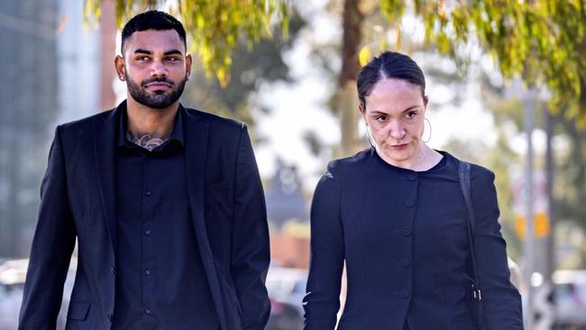 Tarryn Thomas arrives at Broadmeadows Magistrates’ Court. Picture: David Geraghty