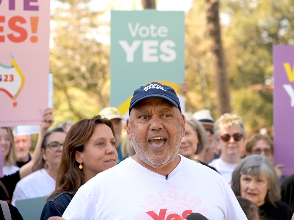 Noel Pearson on the Yes campaign trail at Redfern. Picture: NCA NewsWire / Jeremy Piper