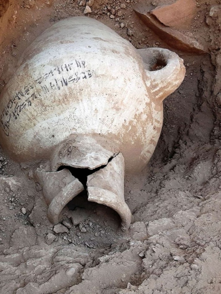 Archaeological discoveries sit among the dig in Luxor, Egypt, in this undated handout photo. Picture: Zahi Hawass Centre For Egyptology via Reuters