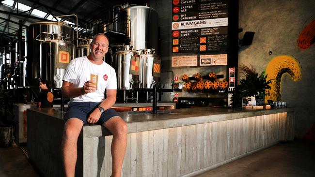 Stone & Wood Managing Director Nick Boots toasts the brewery's success at the Great Australian Beer Spectacular.