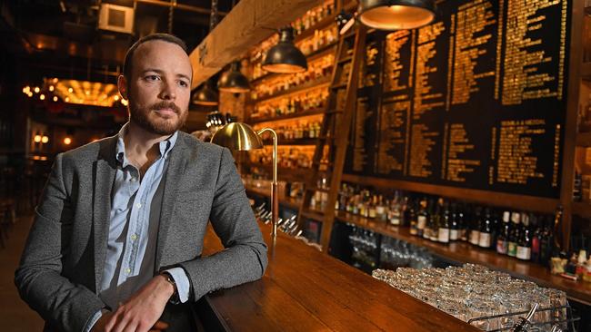 Bank Street Social’s Shaun Campbell is one of dozens of Adelaide publicans who have written an open letter to the government pleading for restrictions to be lifted. Picture: Tom Huntley